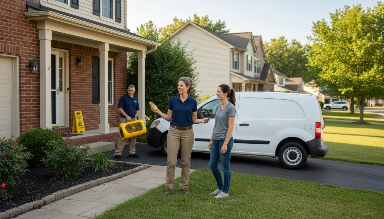 Residential water damage restoration in Long Point, IL